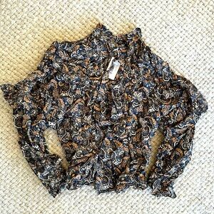 NWT Ulla Johnson tie neck blouse